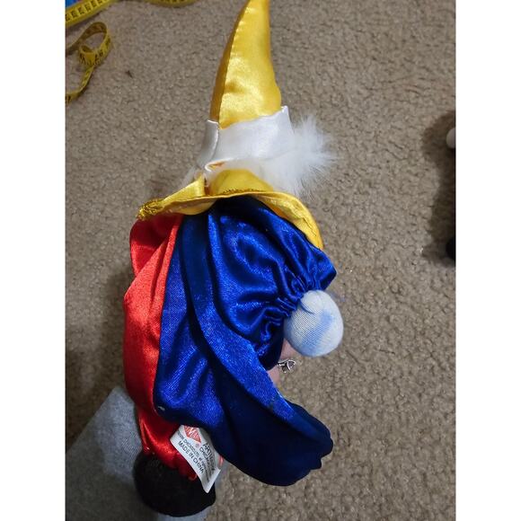 Vintage Artmark Porcelain Clown Dolls - Harlequin Satin Costume-Set of 2 - Picture 11 of 16